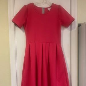 Lularoe Dress Amelia Pink L EUC